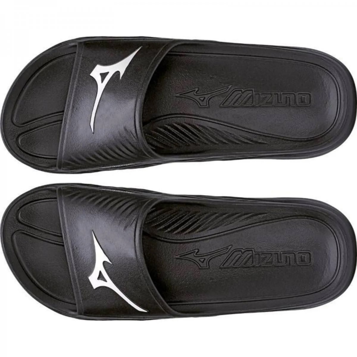 Chinelo Mizuno Slide Enerzy - masculino - preto e branco