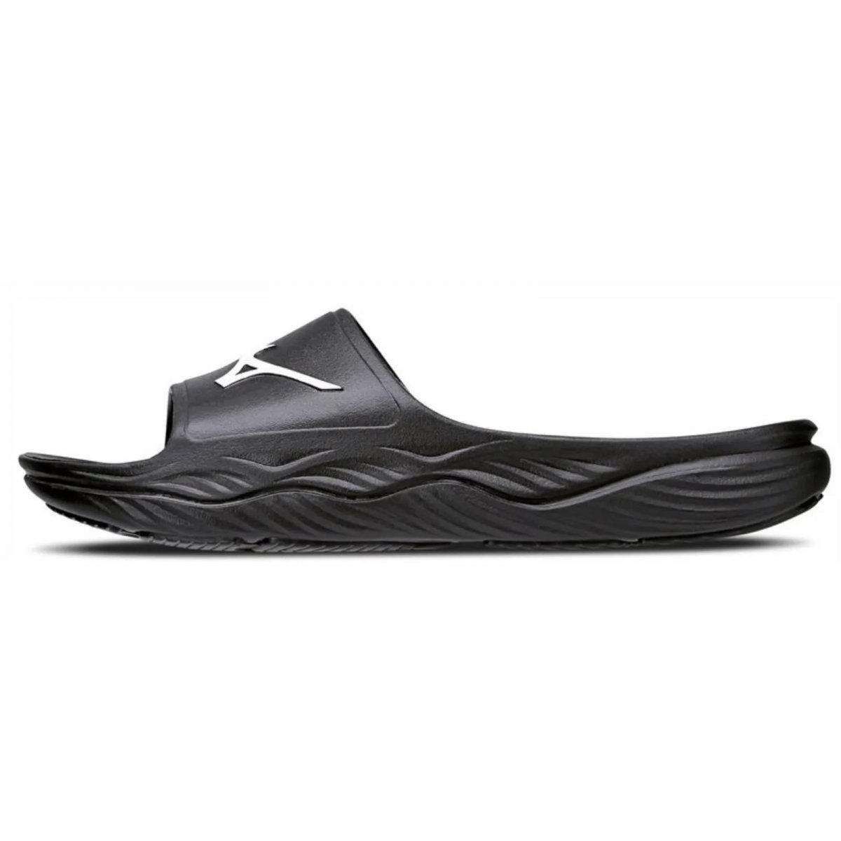 Chinelo Mizuno Slide Enerzy - masculino - preto e branco Preto 2
