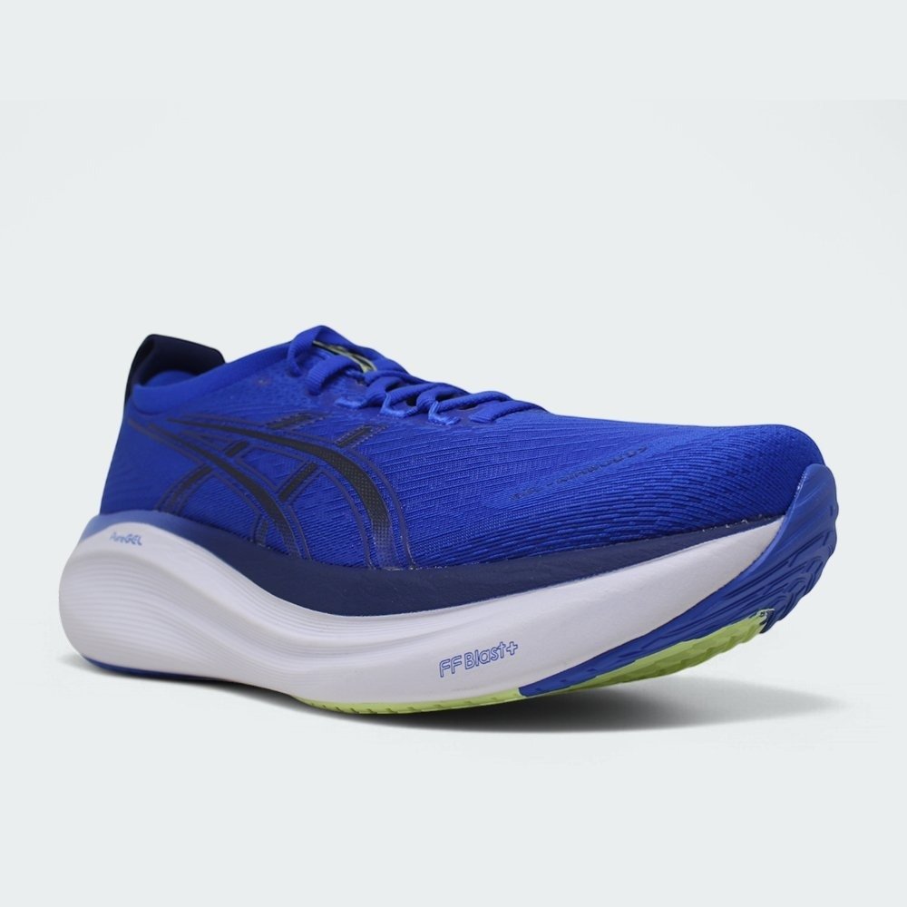 Tenis Asics Gel Nimbus 27 - masculino - azul e branco Azul 2