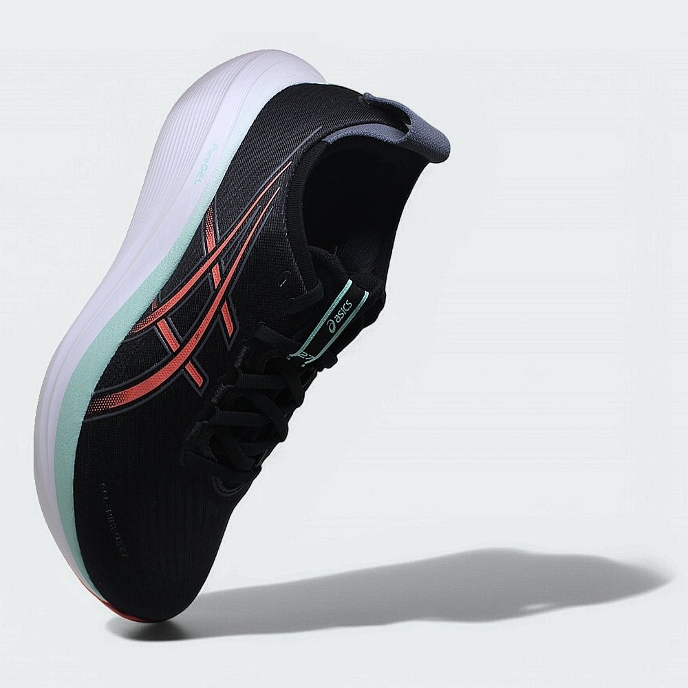 Tenis Asics Gel Nimbus 27 - masculino - preto e coral Preto 6