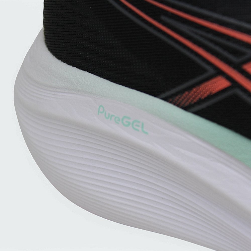 Tenis Asics Gel Nimbus 27 - masculino - preto e coral Preto 7