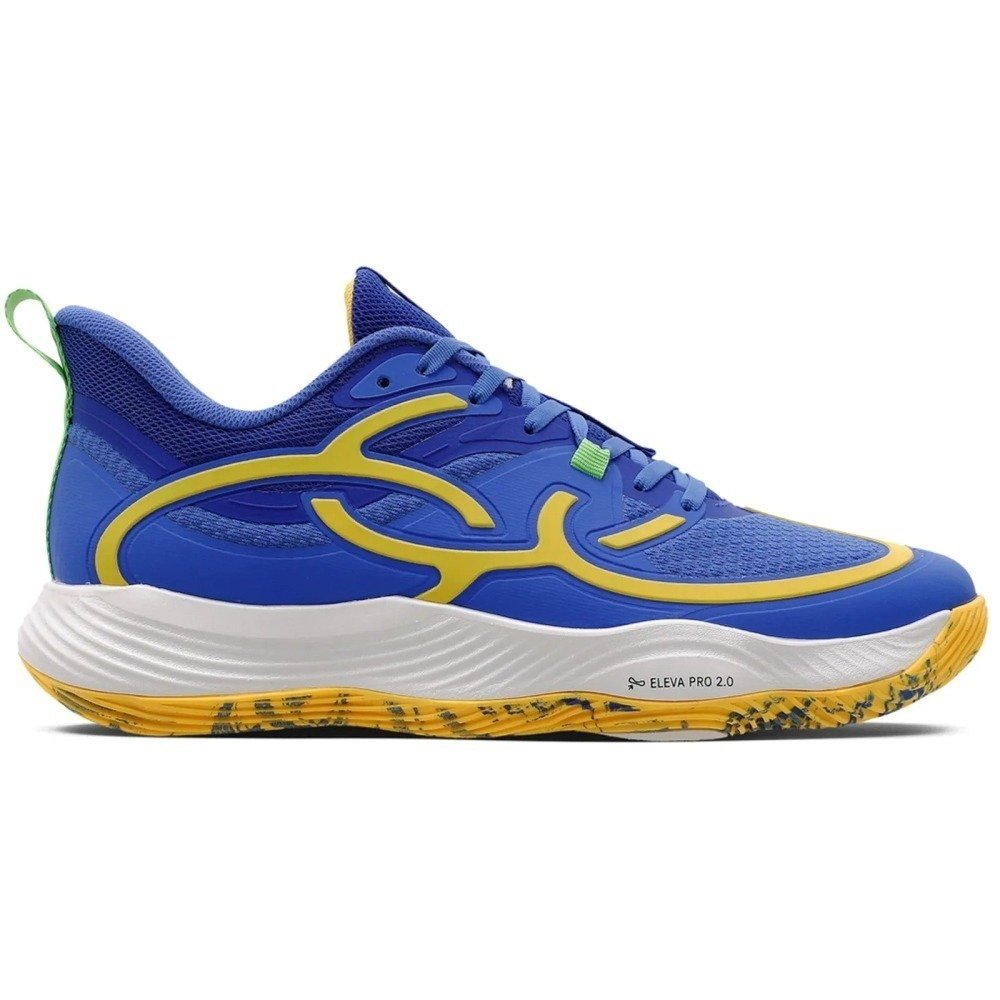 Tenis OlympIikus Qu4dra BR1 - masculino - azul  e amarelo 
