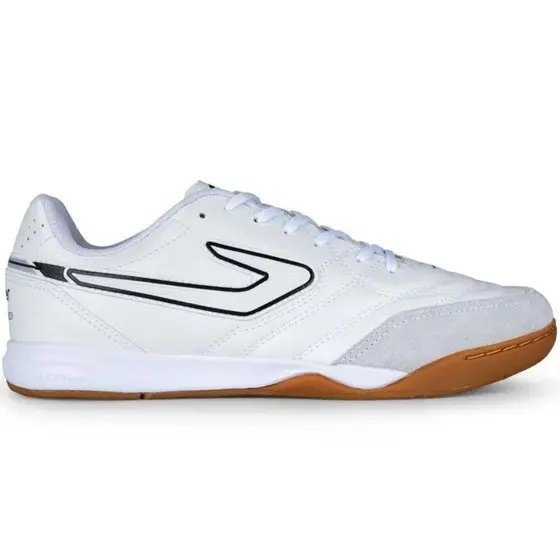 Tênis Futsal Topper Maestro Club V - unissex -  branco e preto