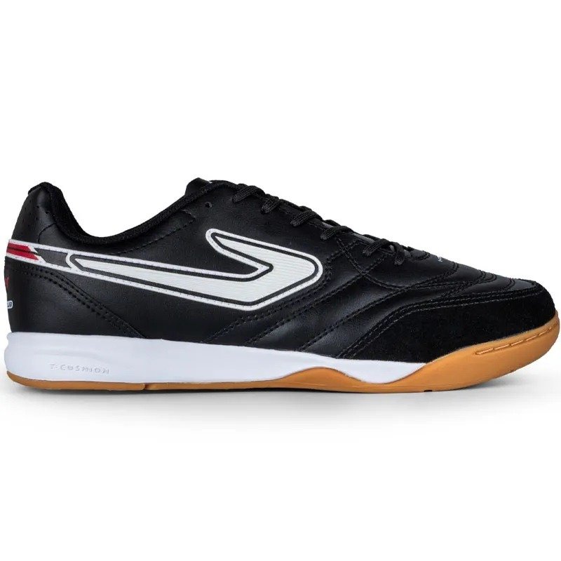 Tênis Futsal Topper Maestro Club V - unissex - preto e branco