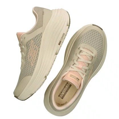Tênis Skechers Max Cushioning Endeavour - feminino - bege e cinza Bege 4