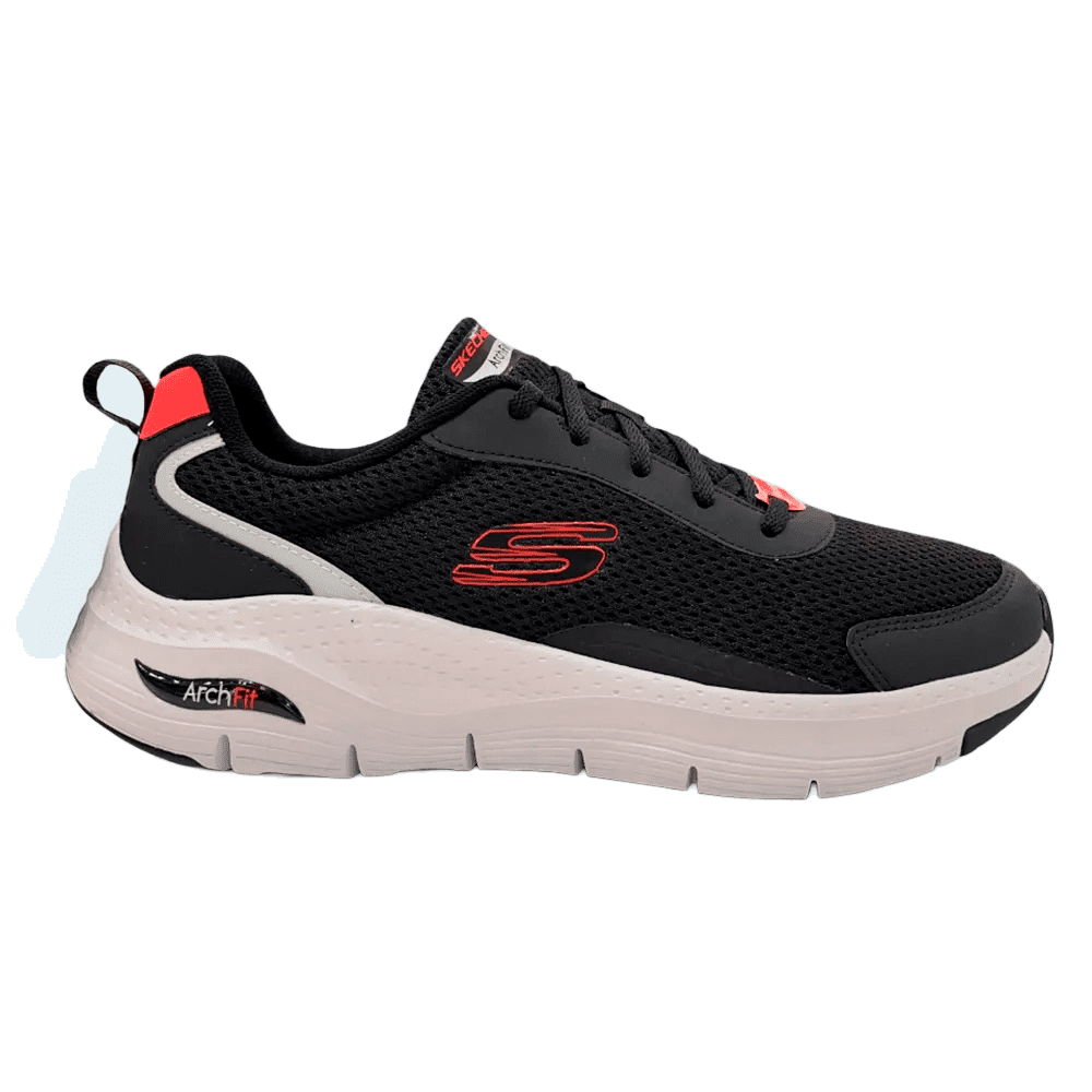Tênis Skechers Arch Fit 2.0 - masculino - preto e vermelho