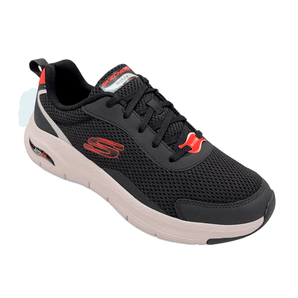 Tênis Skechers Arch Fit 2.0 - masculino - preto e vermelho Preto 2