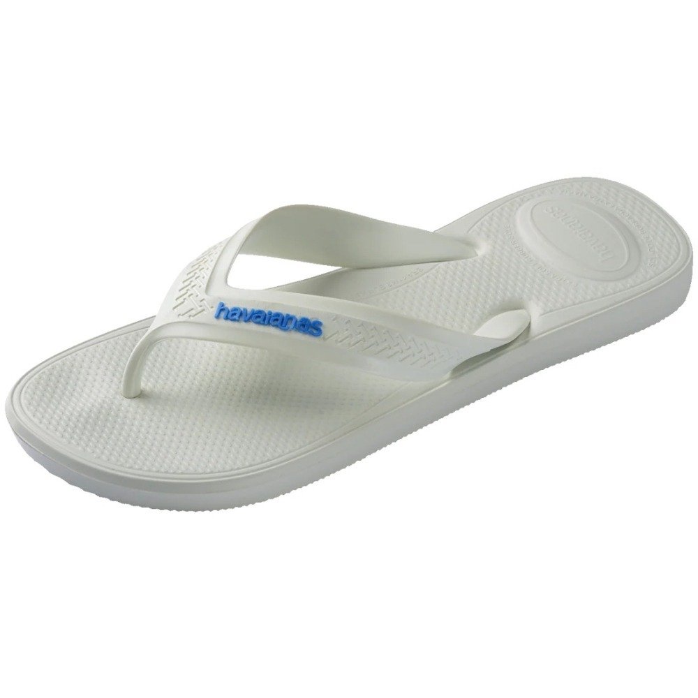 Chinelo Havaianas Top Max Comfort - unissex - branco e azul Branco 4
