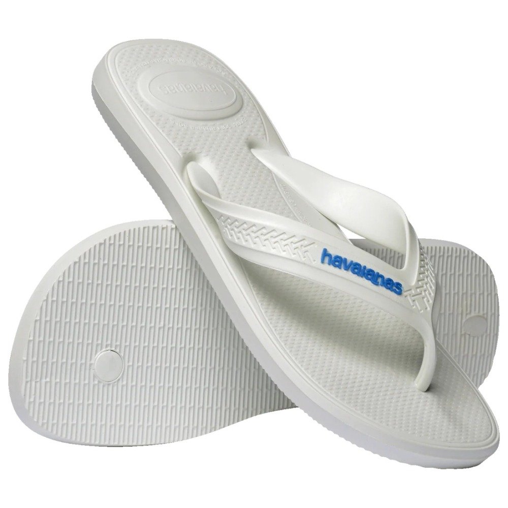 Chinelo Havaianas Top Max Comfort - unissex - branco e azul Branco 5