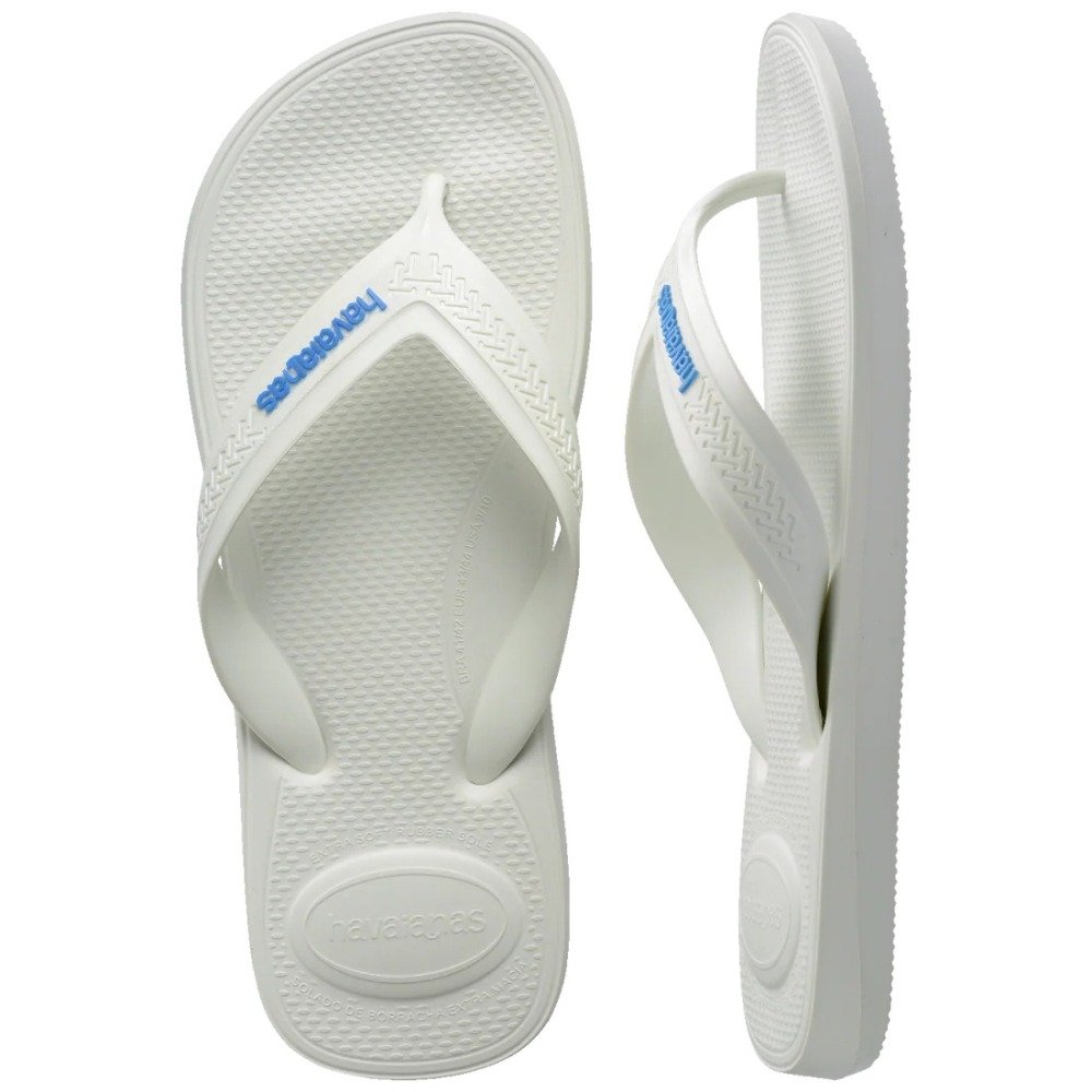 Chinelo Havaianas Top Max Comfort - unissex - branco e azul Branco 6