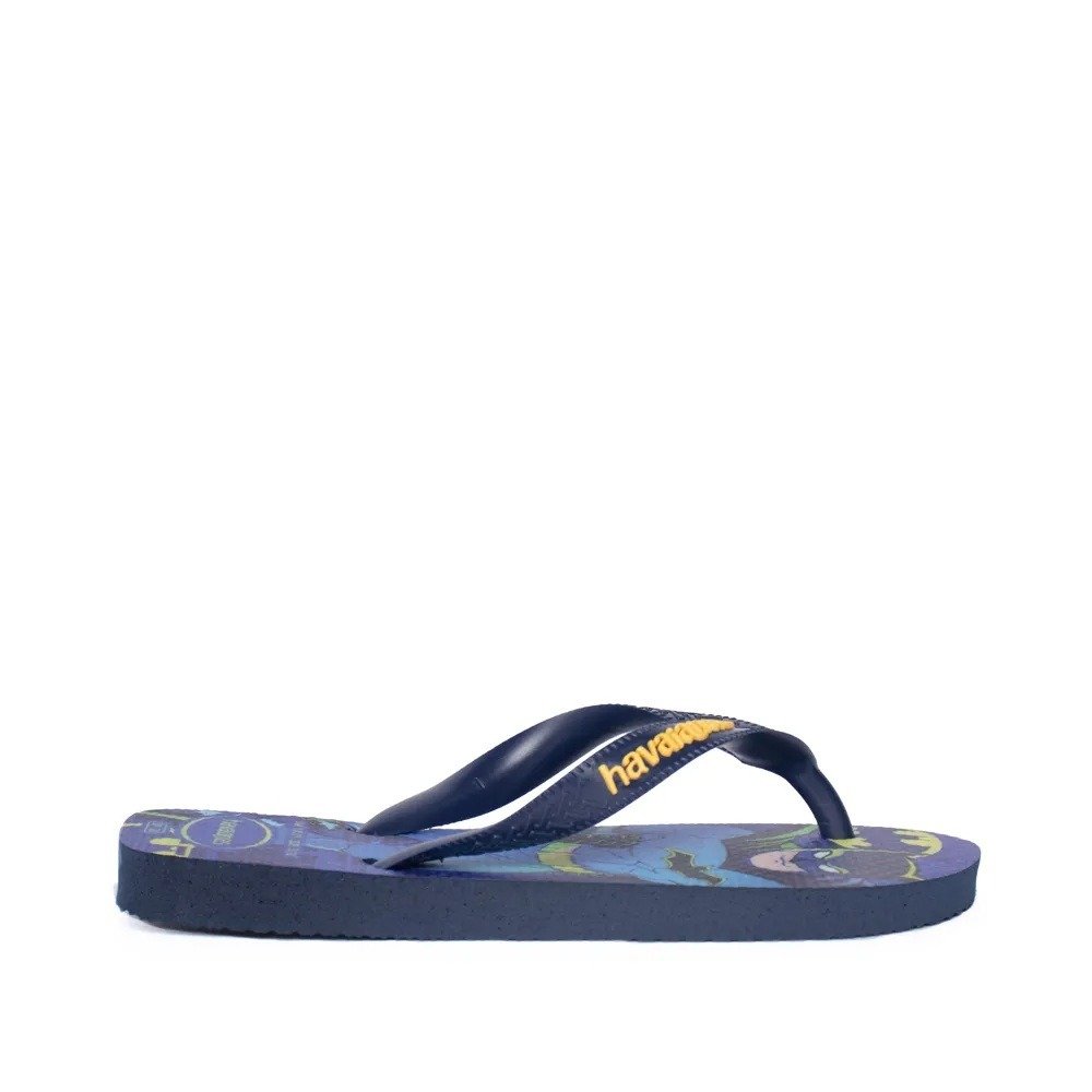 Chinelo Havaianas Top Warner Batman Infantil - unissex - azul marinho e amarelo Azul Marinho 2