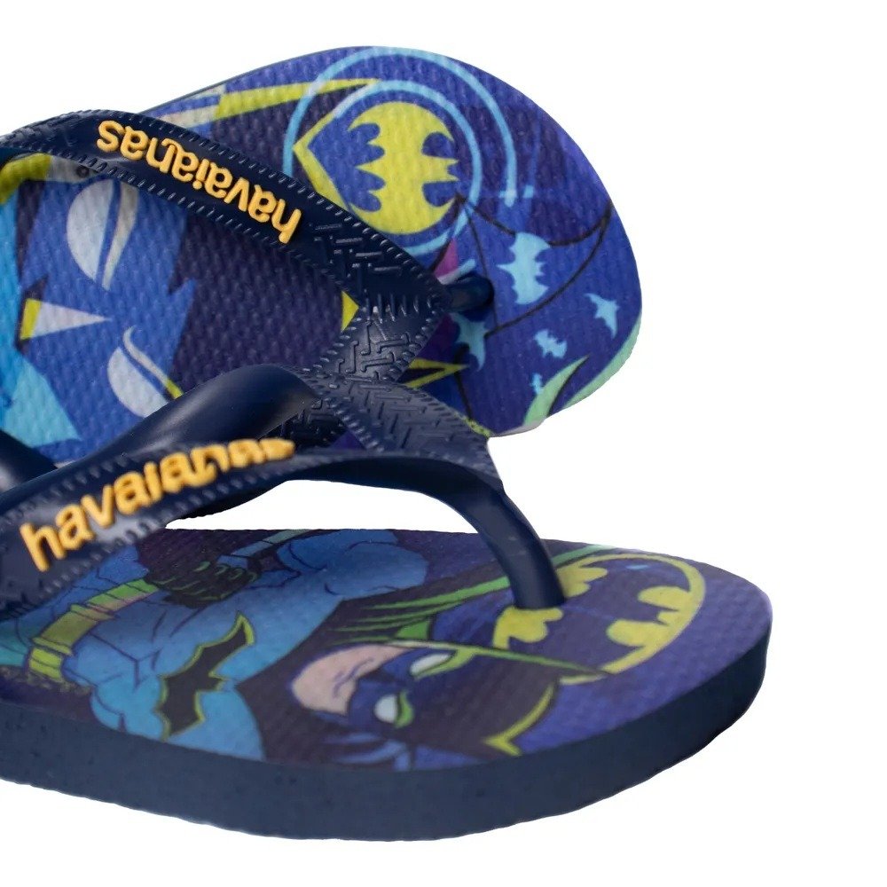 Chinelo Havaianas Top Warner Batman Infantil - unissex - azul marinho e amarelo Azul Marinho 4