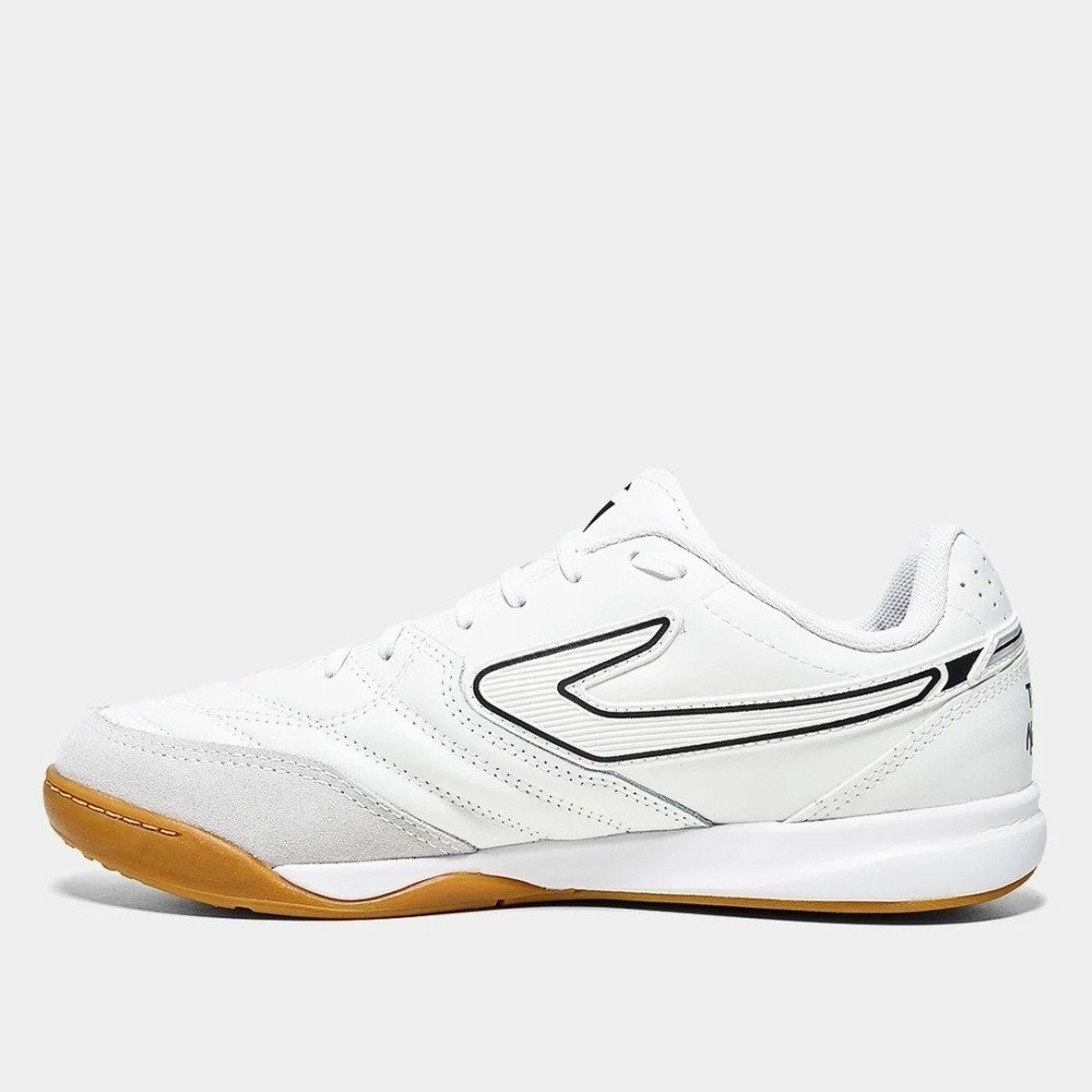 Chuteira Futsal Topper Maestro Pro V - unissex - branco e preto Branco 6