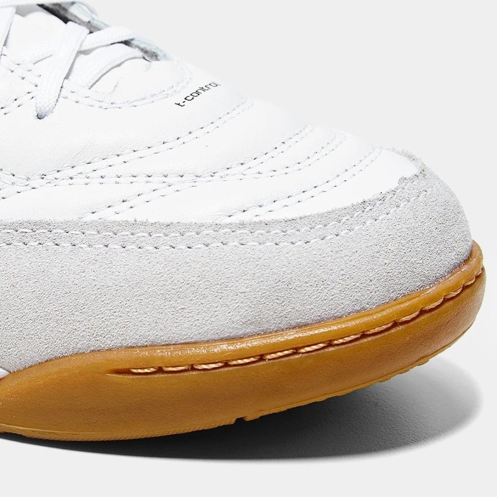 Chuteira Futsal Topper Maestro Pro V - unissex - branco e preto Branco 7