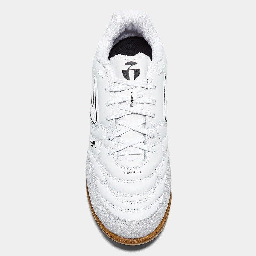 Chuteira Futsal Topper Maestro Pro V - unissex - branco e preto Branco 4