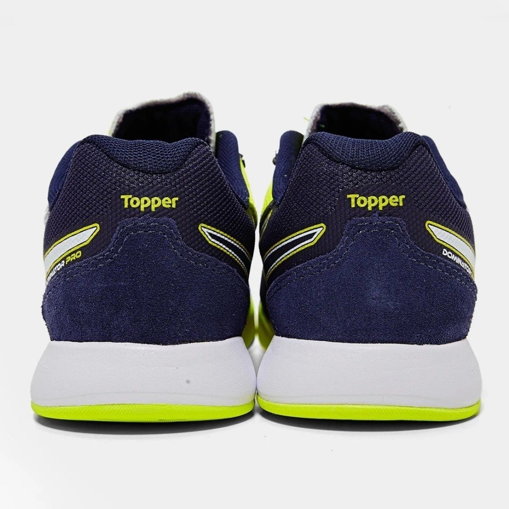 Tênis Futsal Topper Dominator Pro V - unissex - amarelo e azul marinho Amarelo 3
