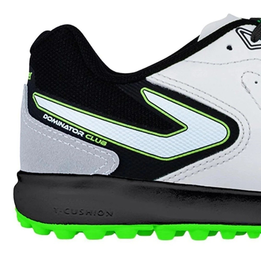 Chuteira Society Topper Dominator Club V - masculino - branco e verde Branco 3