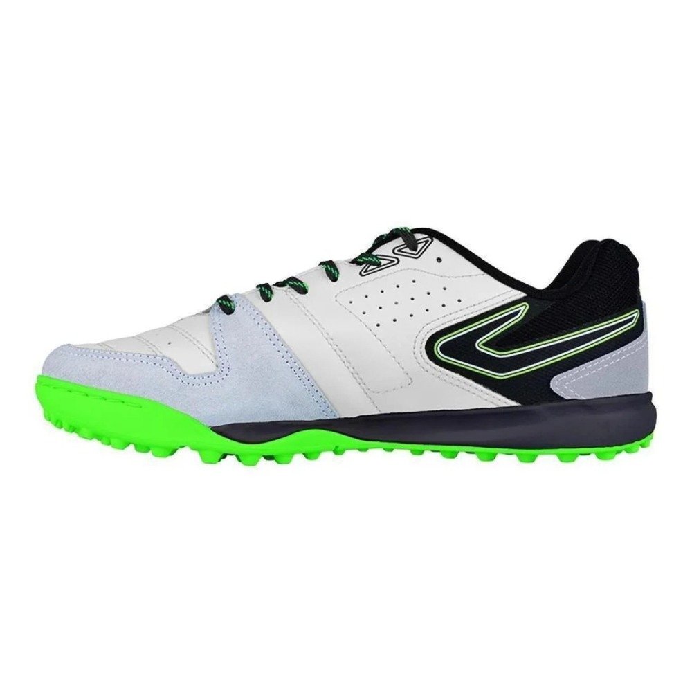 Chuteira Society Topper Dominator Club V - masculino - branco e verde Branco 4
