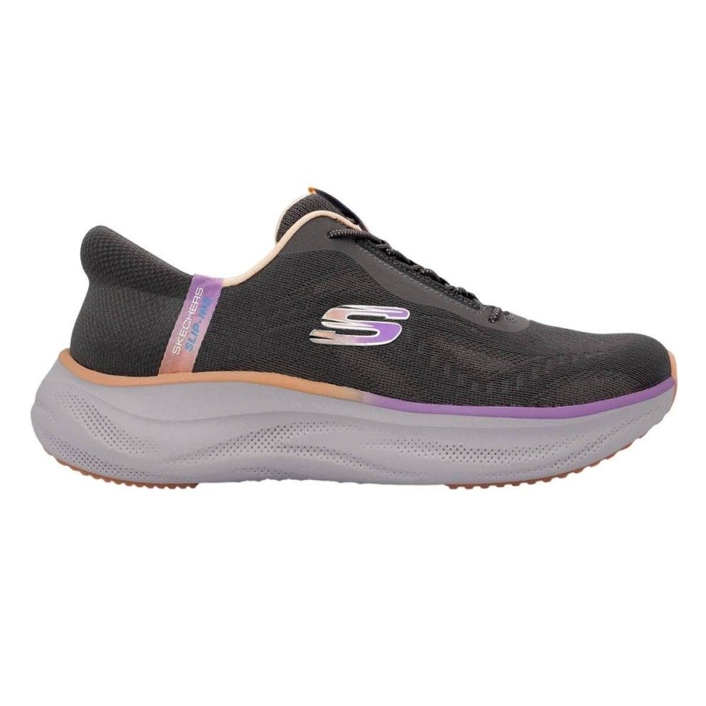 Tênis Skechers Cloud Perfectly Plush - feminino - preto e roxo