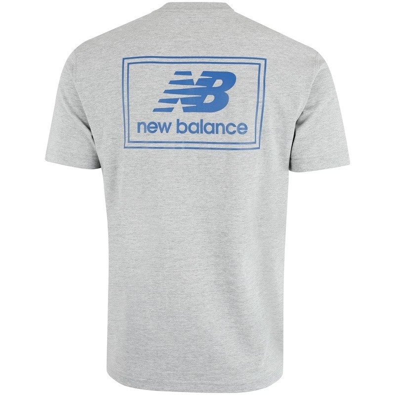 Camiseta New Balance Woven Label - masculino - cinza mescla Cinza 2