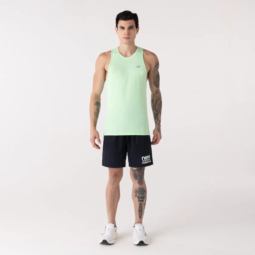 Regat New Balance Essentials - masculino - verde fluorescente