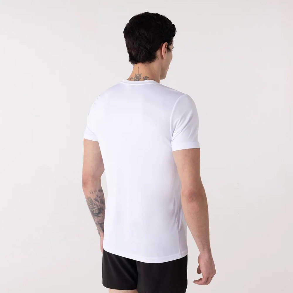 Camiseta Dry M/C New Balance Multi Color Performance - masculino - branco e azul Branco 3