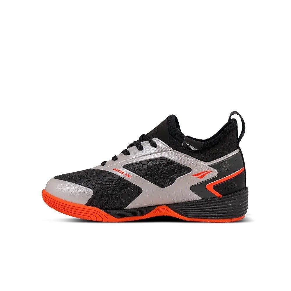 Tenis Futsal Penalty Evolution Player - unissex - branco - preto e laranja Branco/Preto 2
