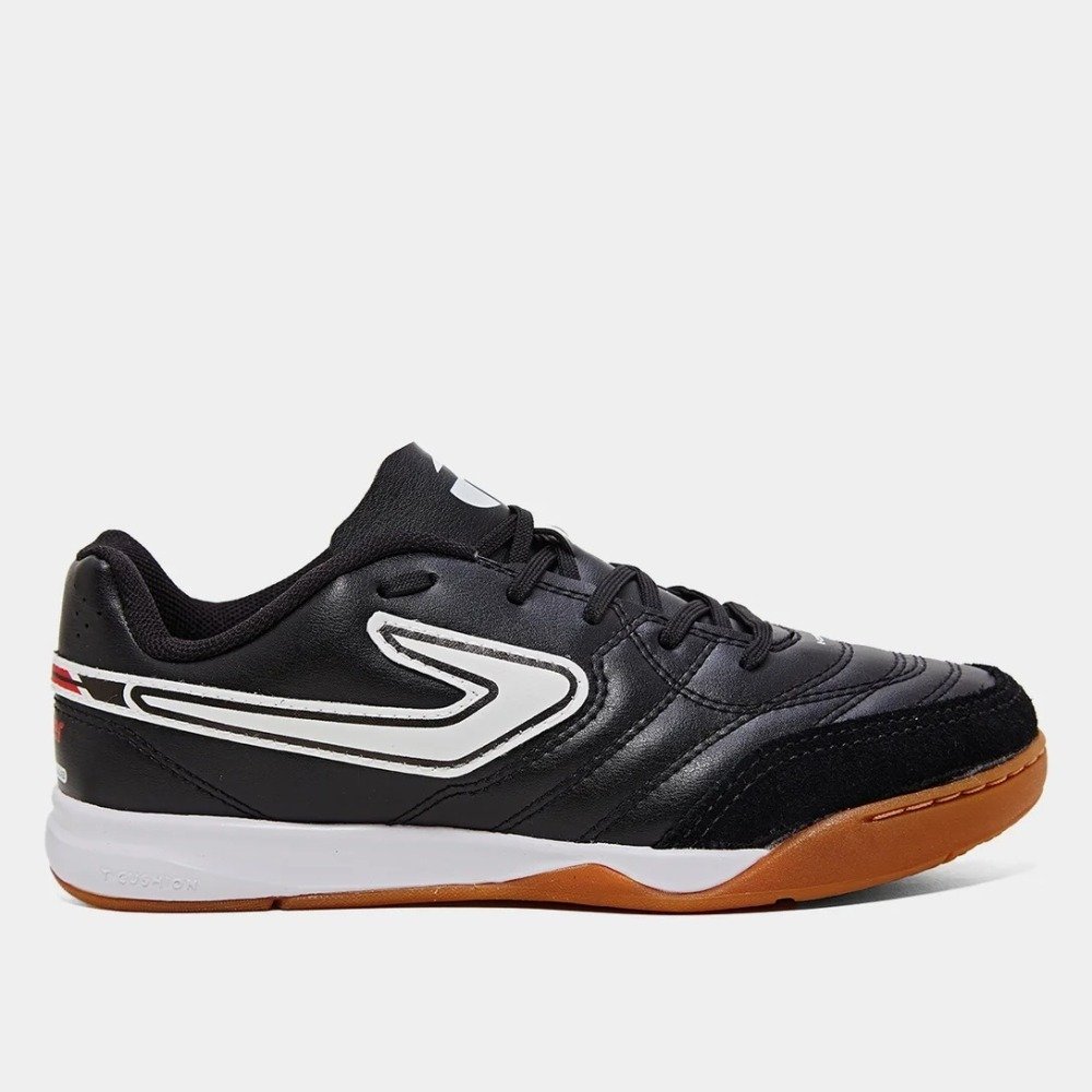 Chuteira Futsal Kids Topper Maestro Pro V - unissex - preto e branco