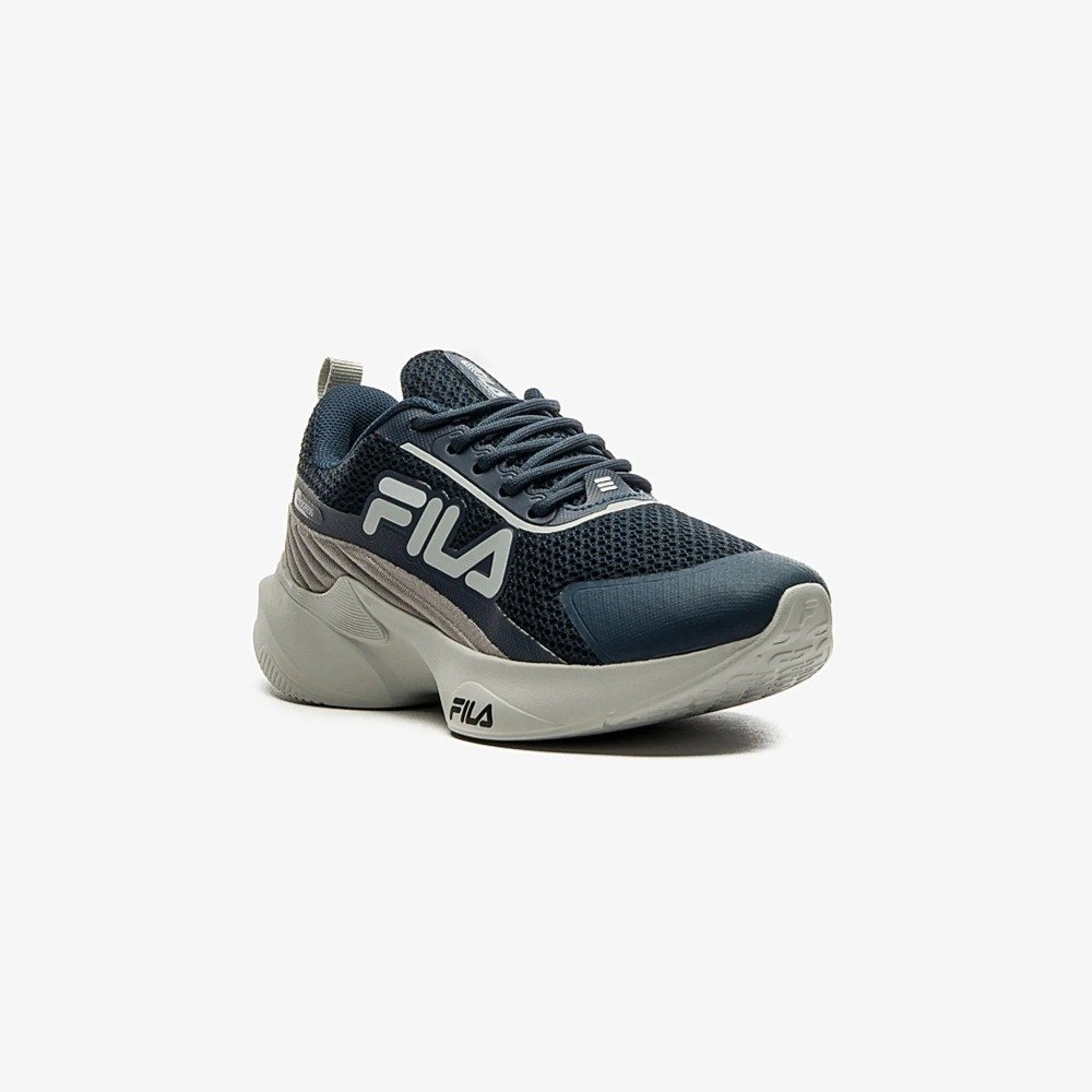 Tenis Fila Progress - infantil - azul marinho e cinza Azul Marinho 3