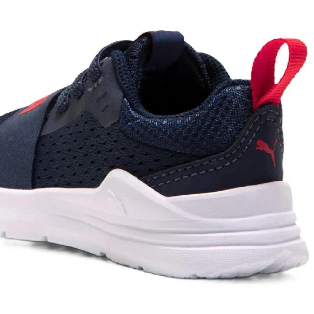 Tênis Kids Puma Wired Run PS BDP – unissex – azul marinho e branco Azul Marinho 2