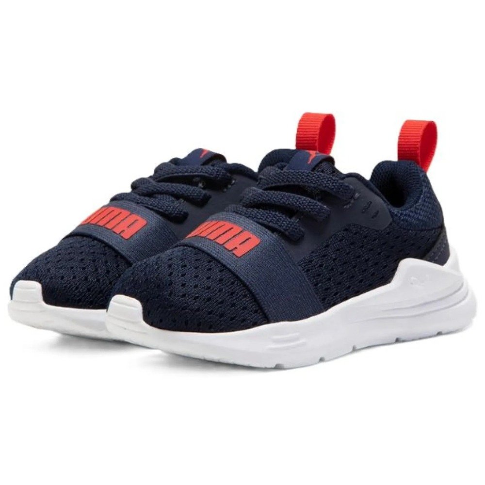 Tênis Kids Puma Wired Run PS BDP – unissex – azul marinho e branco Azul Marinho 4