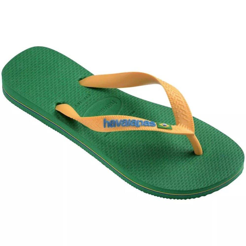 Chinelo Havaianas Brasil - unissex - verde e amarelo  Amarelo 2