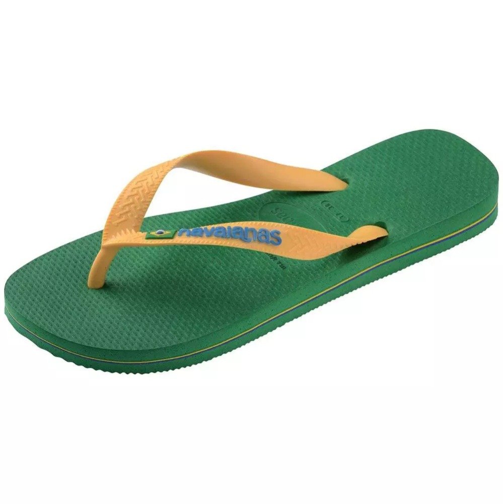 Chinelo Havaianas Brasil - unissex - verde e amarelo  Amarelo 3