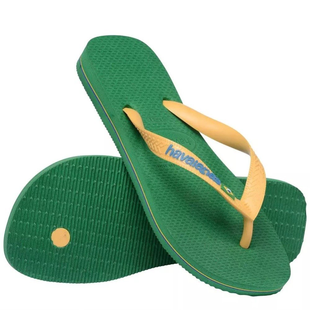Chinelo Havaianas Brasil - unissex - verde e amarelo  Amarelo 5