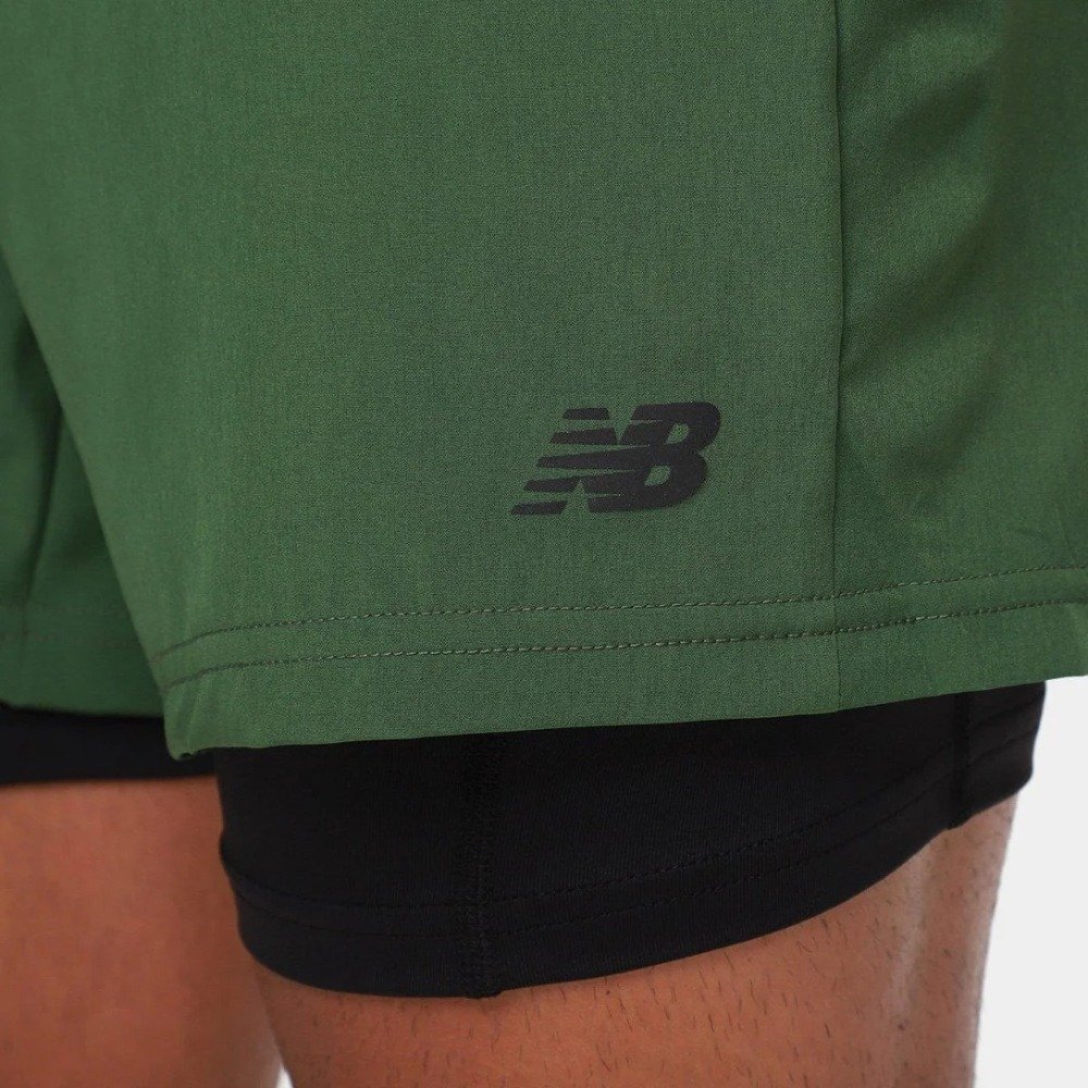 Shorts New Balance Sport Essentials 2 IN 1 - masculino - verde Verde 4
