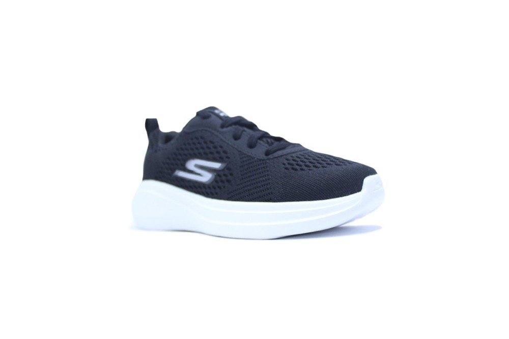 Tenis Skechers Go Run Fast Glide infantil - masculino - preto e branco Preto 2