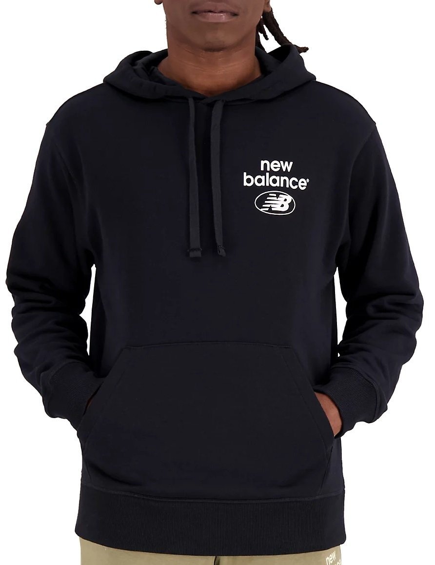 Moletom New Balance Essentials Logo - masculino - preto