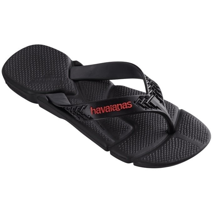 Sandalia Havaianas Power Fc 2.0 - unissex - preto e vermelho Preto 2