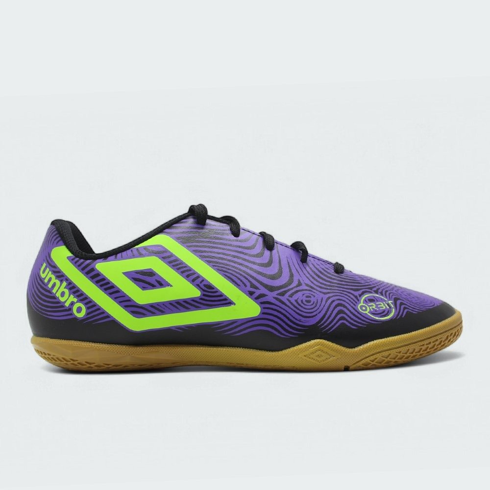 Tenis Futsal Umbro Orbit - unissex - roxo e verde