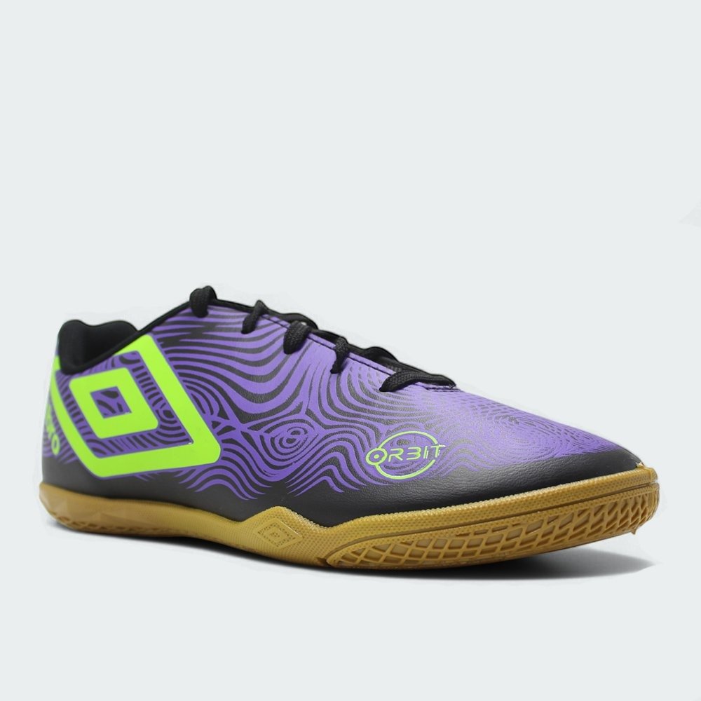 Tenis Futsal Umbro Orbit - unissex - roxo e verde Roxo 2