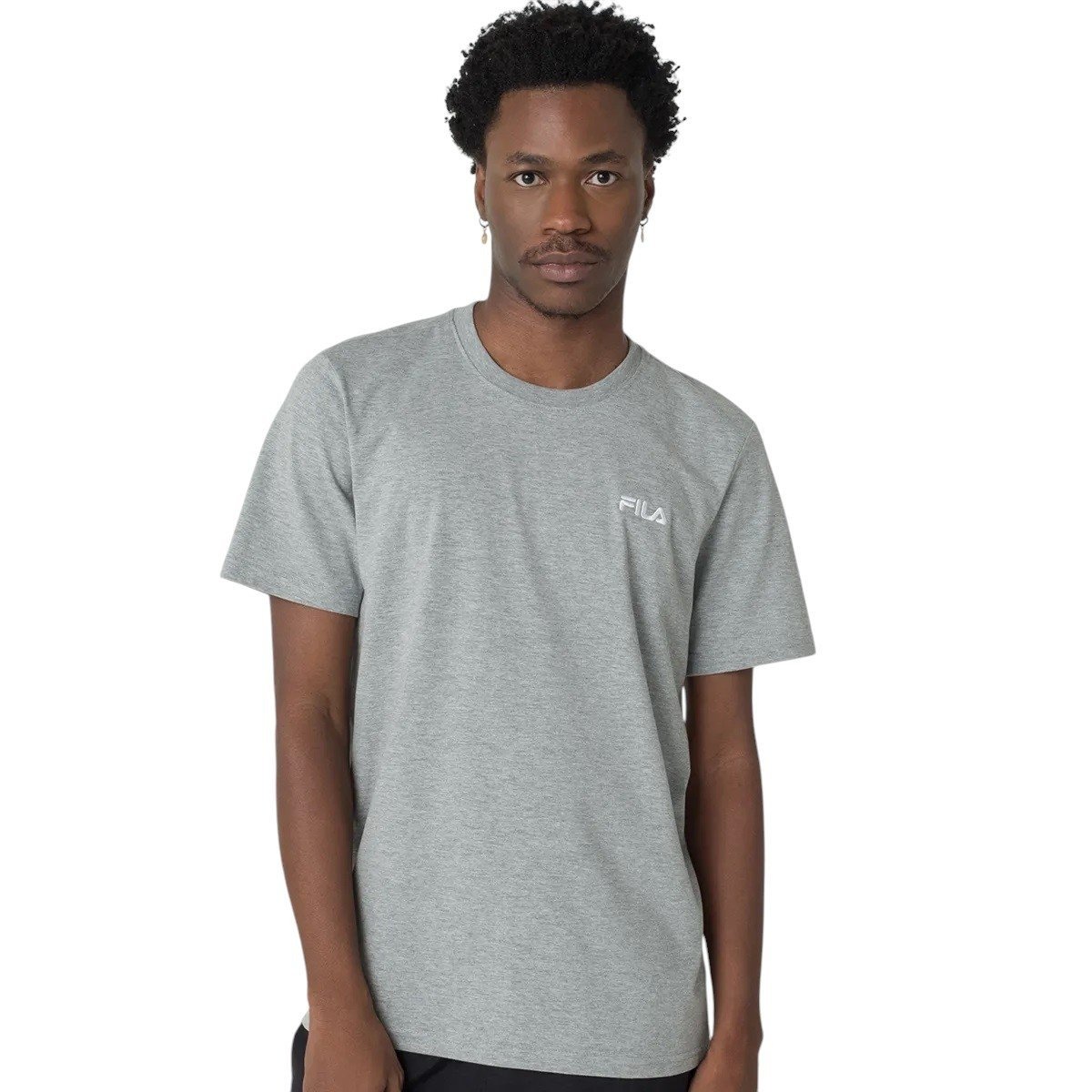 Camiseta Fila Regular Classic - masculino - cinza