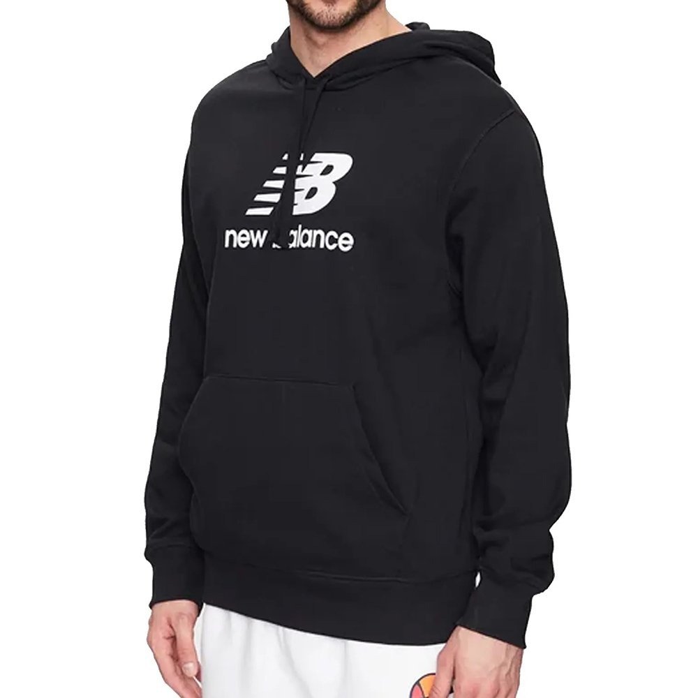 Moletom New Balance Essentials - masculino - preto e branco