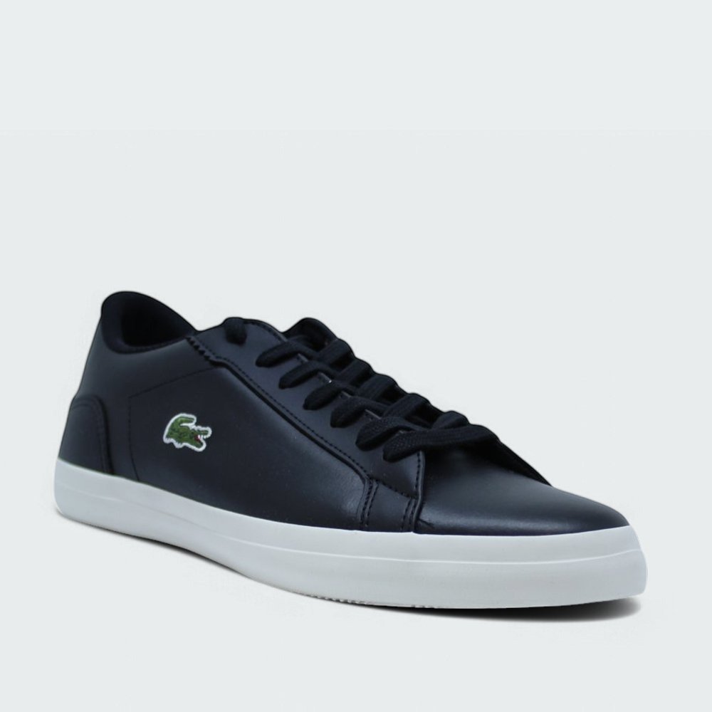 Tenis Lacoste Lerond - masculino - preto e branco Preto 2