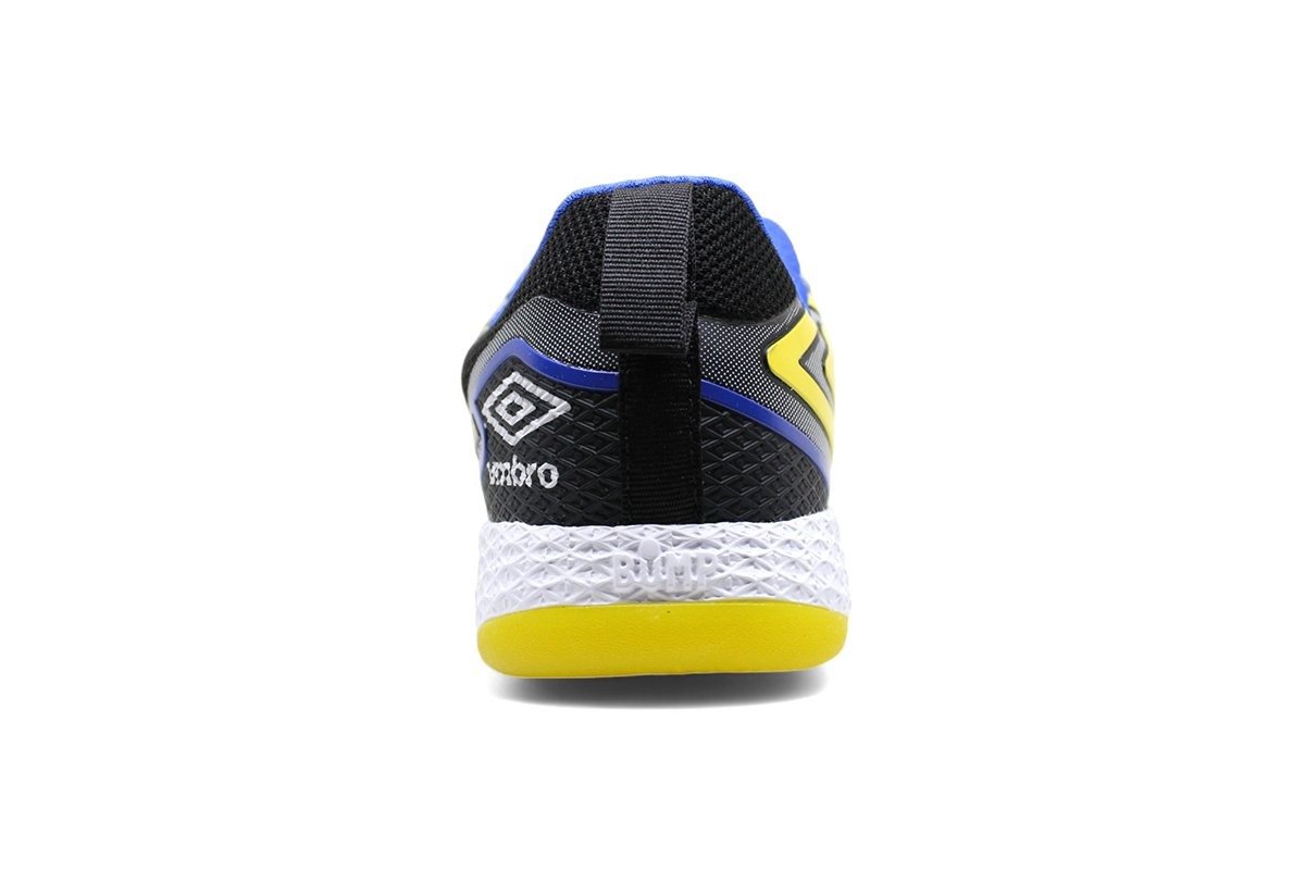 Tenis futsal Umbro Pro 5 Bump - unissex - branco e amarelo Branco 3