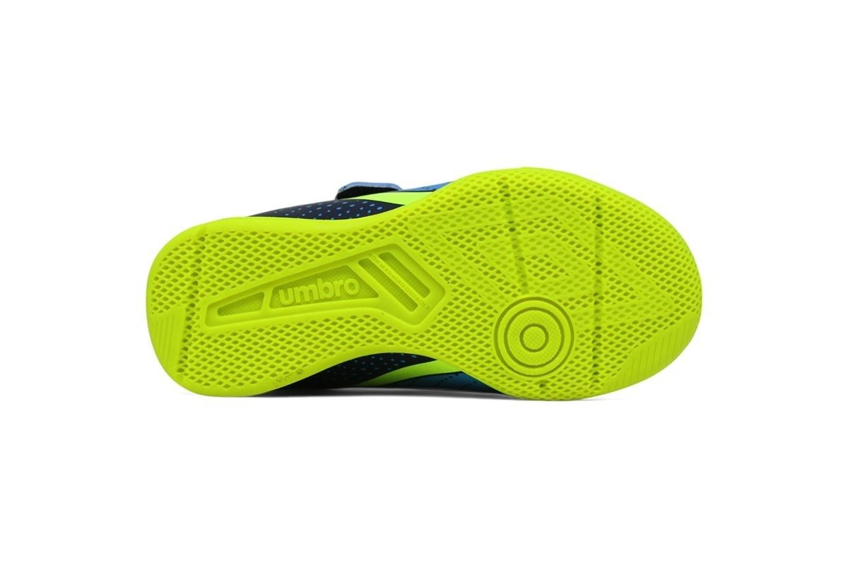 Tenis futsal Umbro Flip Kids infantil - unissex - azul e verde Azul 4