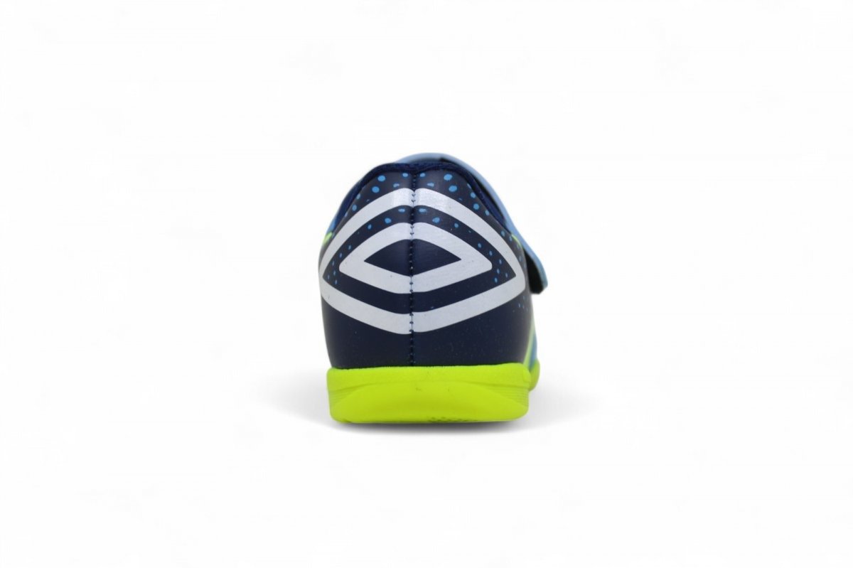 Tenis futsal Umbro Flip Kids infantil - unissex - azul e verde Azul 3