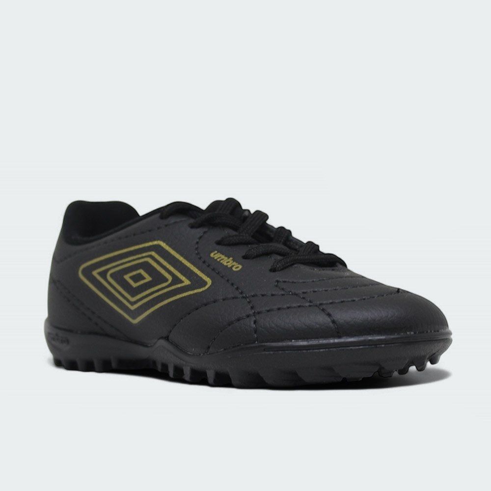 Chuteira society Umbro Class Footballer infantil - unissex - preto e dourado Preto 2