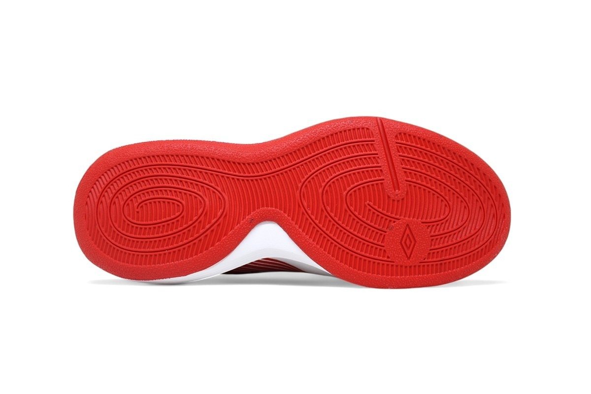 Chuteira Futsal Umbro Pro 5 Jr Infantil - unissex - branco e vermelho Vermelho/Branco 4