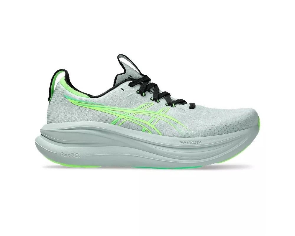 Tênis ASICS Gel Nimbus 28 – masculino – verde e preto