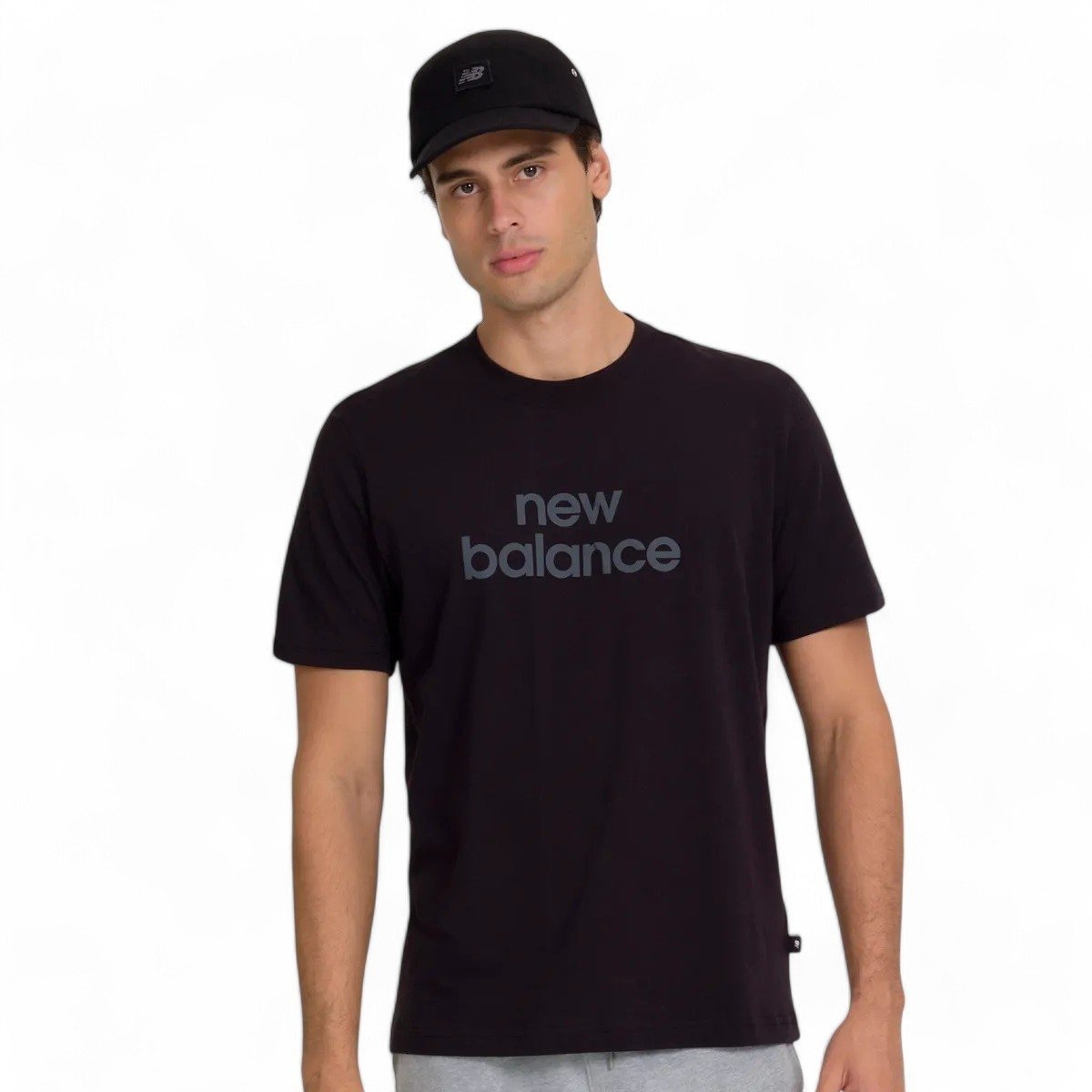Camiseta New Balance Graphic Brand - masculino - preto